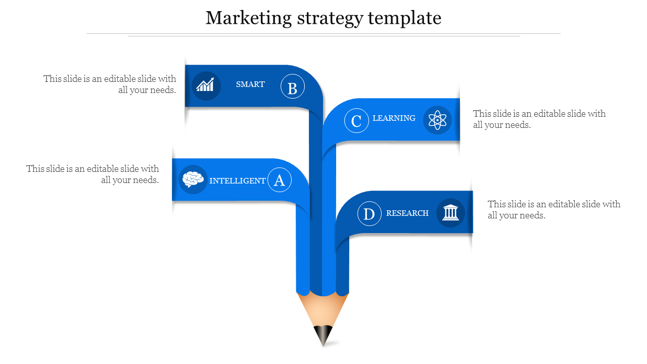 marketing strategy template-Blue